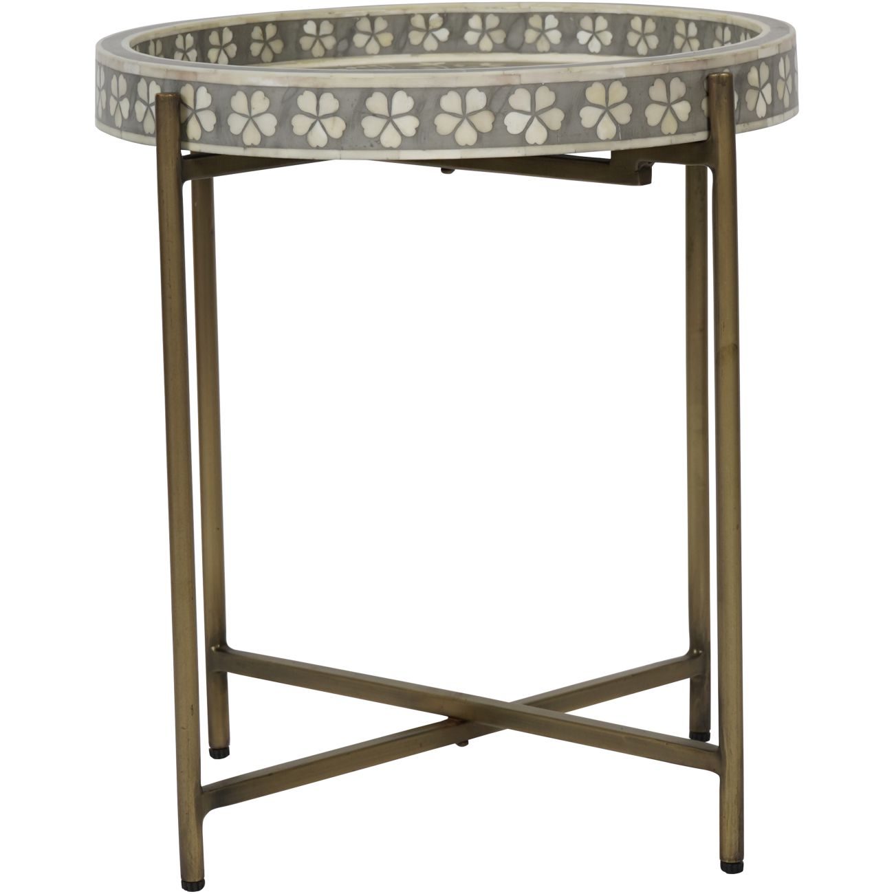 Laura Ashley Gold & Grey Epsley Side Table